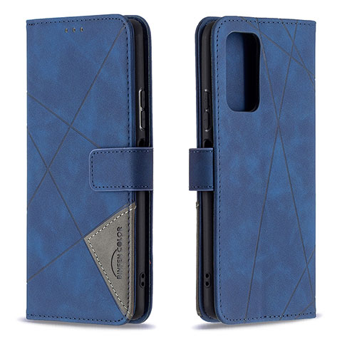 Custodia Portafoglio In Pelle Cover con Supporto B08F per Xiaomi Redmi Note 10 Pro 4G Blu