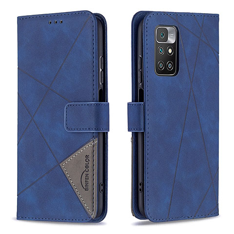 Custodia Portafoglio In Pelle Cover con Supporto B08F per Xiaomi Redmi Note 11 4G (2021) Blu