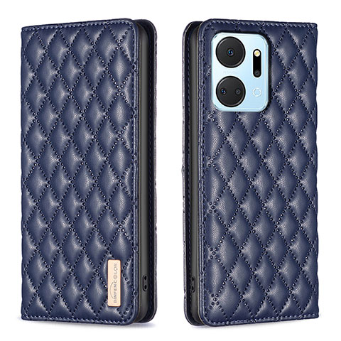 Custodia Portafoglio In Pelle Cover con Supporto B11F per Huawei Honor X7a Blu