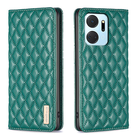 Custodia Portafoglio In Pelle Cover con Supporto B11F per Huawei Honor X7a Verde