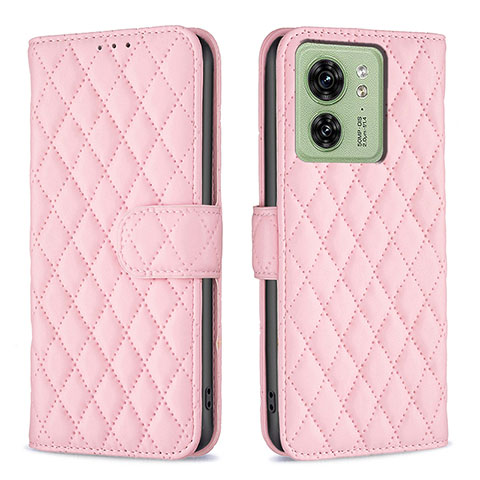 Custodia Portafoglio In Pelle Cover con Supporto B11F per Motorola Moto Edge (2023) 5G Oro Rosa