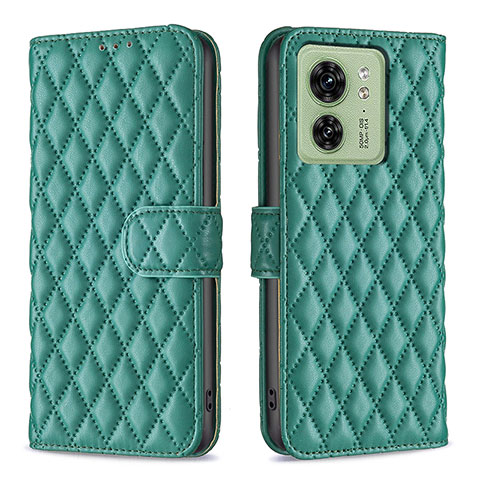 Custodia Portafoglio In Pelle Cover con Supporto B11F per Motorola Moto Edge (2023) 5G Verde