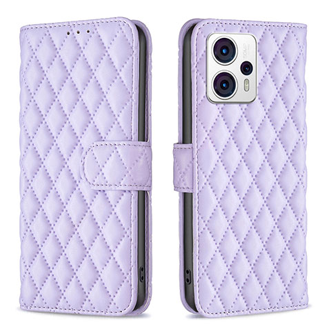 Custodia Portafoglio In Pelle Cover con Supporto B11F per Motorola Moto G13 Viola