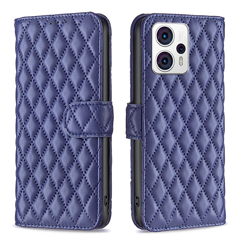 Custodia Portafoglio In Pelle Cover con Supporto B11F per Motorola Moto G23 Blu