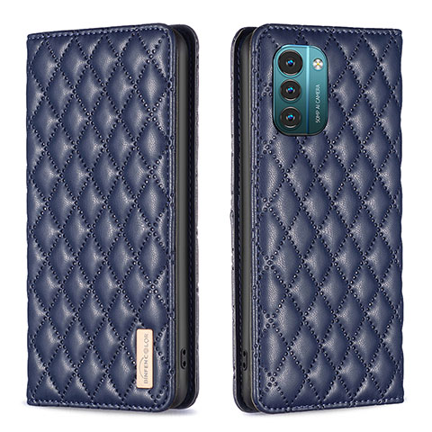 Custodia Portafoglio In Pelle Cover con Supporto B11F per Nokia G21 Blu