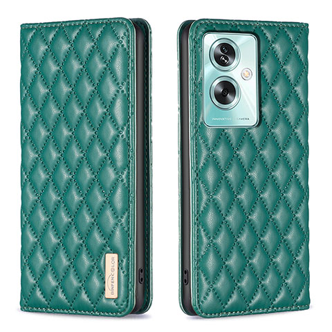 Custodia Portafoglio In Pelle Cover con Supporto B11F per Oppo A2 5G Verde