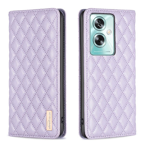 Custodia Portafoglio In Pelle Cover con Supporto B11F per Oppo A79 5G Viola