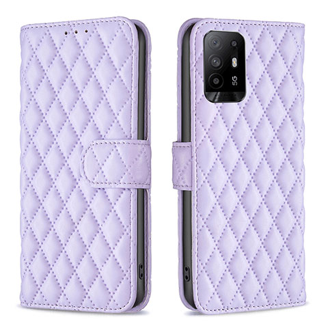 Custodia Portafoglio In Pelle Cover con Supporto B11F per Oppo A94 5G Viola