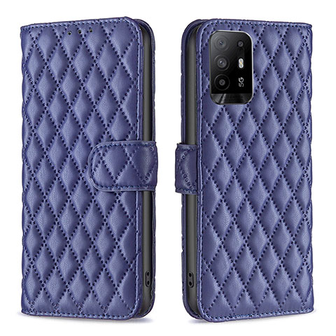 Custodia Portafoglio In Pelle Cover con Supporto B11F per Oppo A95 5G Blu