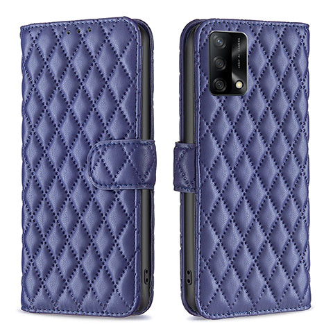 Custodia Portafoglio In Pelle Cover con Supporto B11F per Oppo F19 Blu