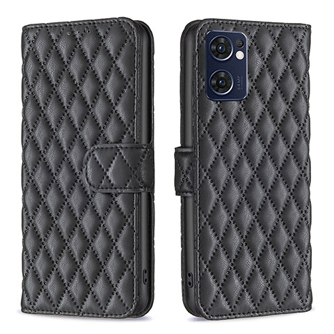 Custodia Portafoglio In Pelle Cover con Supporto B11F per Oppo Find X5 Lite 5G Nero