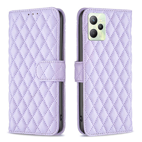 Custodia Portafoglio In Pelle Cover con Supporto B11F per Realme C35 Viola