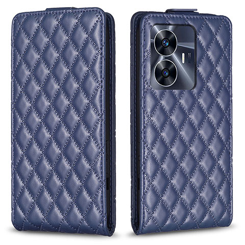 Custodia Portafoglio In Pelle Cover con Supporto B11F per Realme C55 Blu