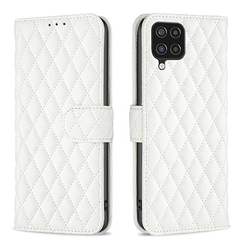 Custodia Portafoglio In Pelle Cover con Supporto B11F per Samsung Galaxy A12 Bianco