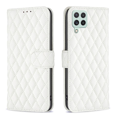 Custodia Portafoglio In Pelle Cover con Supporto B11F per Samsung Galaxy A22 4G Bianco