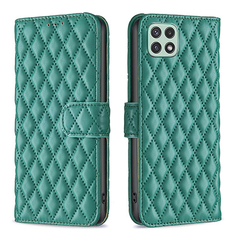 Custodia Portafoglio In Pelle Cover con Supporto B11F per Samsung Galaxy A22 5G Verde