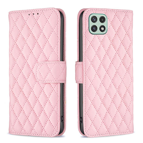 Custodia Portafoglio In Pelle Cover con Supporto B11F per Samsung Galaxy A22s 5G Oro Rosa