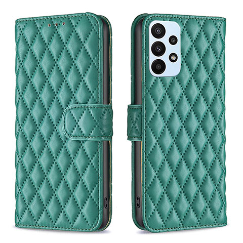 Custodia Portafoglio In Pelle Cover con Supporto B11F per Samsung Galaxy A23 4G Verde