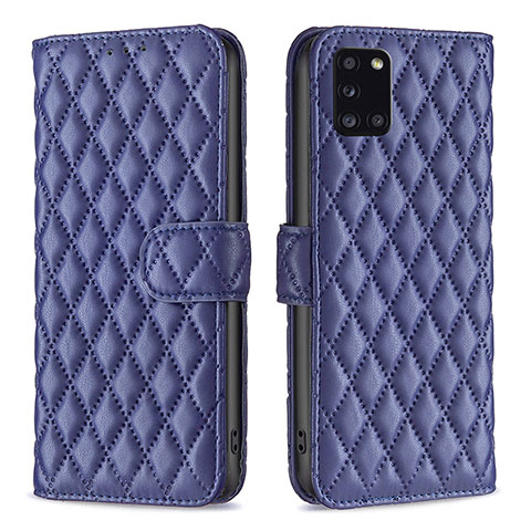 Custodia Portafoglio In Pelle Cover con Supporto B11F per Samsung Galaxy A31 Blu