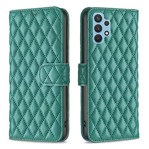 Custodia Portafoglio In Pelle Cover con Supporto B11F per Samsung Galaxy A32 4G Verde