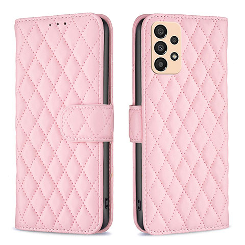 Custodia Portafoglio In Pelle Cover con Supporto B11F per Samsung Galaxy A33 5G Oro Rosa