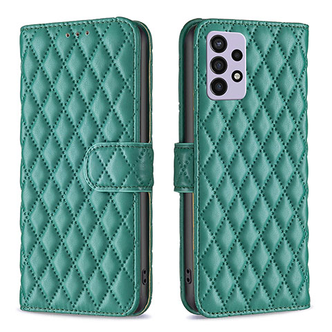 Custodia Portafoglio In Pelle Cover con Supporto B11F per Samsung Galaxy A72 4G Verde