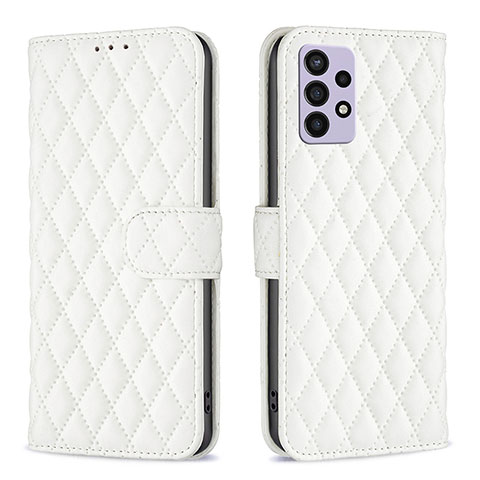 Custodia Portafoglio In Pelle Cover con Supporto B11F per Samsung Galaxy A72 5G Bianco