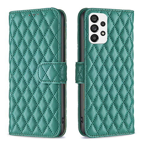 Custodia Portafoglio In Pelle Cover con Supporto B11F per Samsung Galaxy A73 5G Verde