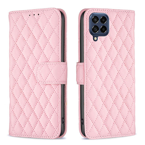 Custodia Portafoglio In Pelle Cover con Supporto B11F per Samsung Galaxy M53 5G Oro Rosa