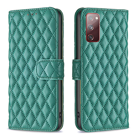 Custodia Portafoglio In Pelle Cover con Supporto B11F per Samsung Galaxy S20 FE (2022) 5G Verde