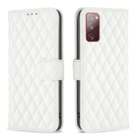 Custodia Portafoglio In Pelle Cover con Supporto B11F per Samsung Galaxy S20 Lite 5G Bianco