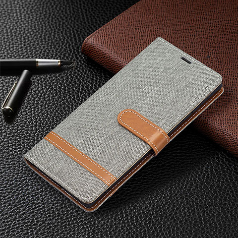 Custodia Portafoglio In Pelle Cover con Supporto B11F per Samsung Galaxy S21 Ultra 5G Grigio