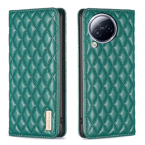 Custodia Portafoglio In Pelle Cover con Supporto B11F per Xiaomi Civi 3 5G Verde