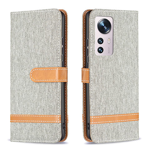 Custodia Portafoglio In Pelle Cover con Supporto B11F per Xiaomi Mi 12S 5G Grigio