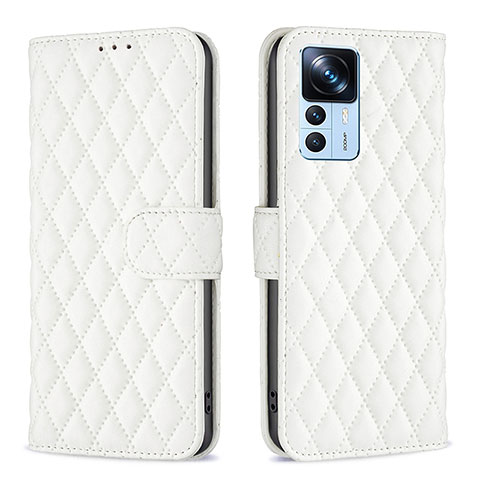Custodia Portafoglio In Pelle Cover con Supporto B11F per Xiaomi Mi 12T Pro 5G Bianco