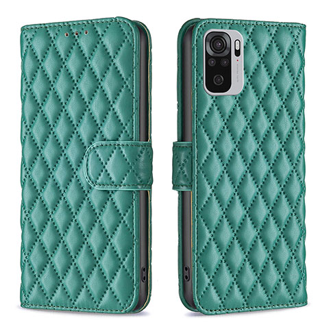 Custodia Portafoglio In Pelle Cover con Supporto B11F per Xiaomi Poco M5S Verde