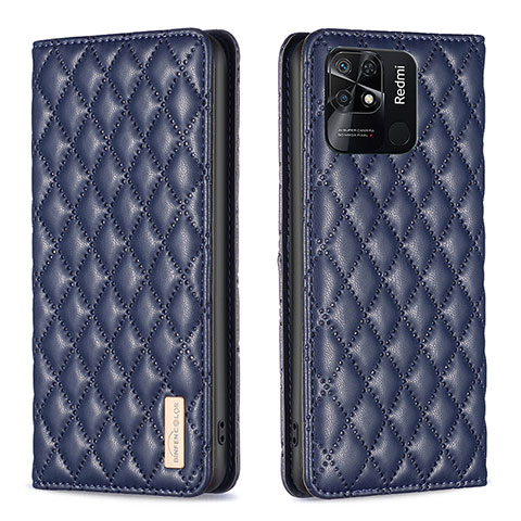 Custodia Portafoglio In Pelle Cover con Supporto B11F per Xiaomi Redmi 10C 4G Blu