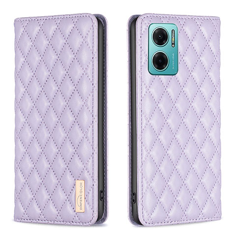 Custodia Portafoglio In Pelle Cover con Supporto B11F per Xiaomi Redmi 11 Prime 5G Viola