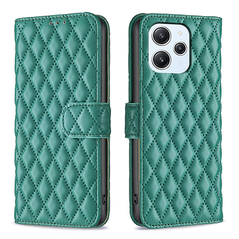 Custodia Portafoglio In Pelle Cover con Supporto B11F per Xiaomi Redmi 12 4G Verde