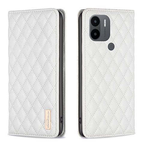 Custodia Portafoglio In Pelle Cover con Supporto B11F per Xiaomi Redmi A1 Plus Bianco