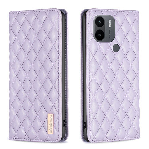 Custodia Portafoglio In Pelle Cover con Supporto B11F per Xiaomi Redmi A1 Plus Viola