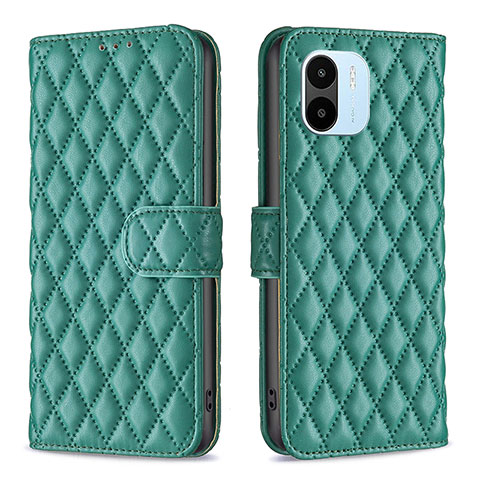 Custodia Portafoglio In Pelle Cover con Supporto B11F per Xiaomi Redmi A2 Plus Verde