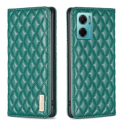 Custodia Portafoglio In Pelle Cover con Supporto B11F per Xiaomi Redmi Note 11E 5G Verde