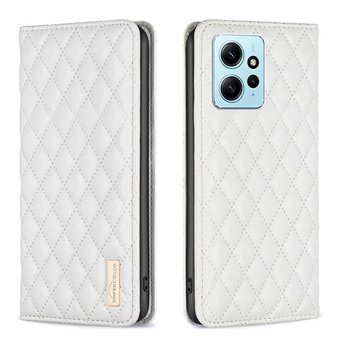 Custodia Portafoglio In Pelle Cover con Supporto B11F per Xiaomi Redmi Note 12 4G Bianco