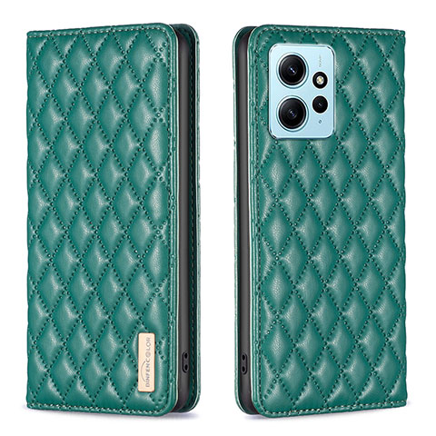 Custodia Portafoglio In Pelle Cover con Supporto B11F per Xiaomi Redmi Note 12 4G Verde