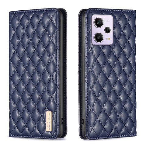 Custodia Portafoglio In Pelle Cover con Supporto B11F per Xiaomi Redmi Note 12 Explorer Blu