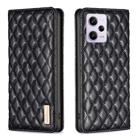 Custodia Portafoglio In Pelle Cover con Supporto B11F per Xiaomi Redmi Note 12 Explorer Nero