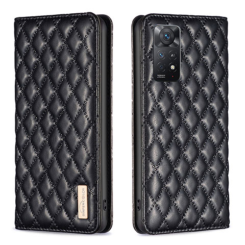 Custodia Portafoglio In Pelle Cover con Supporto B11F per Xiaomi Redmi Note 12 Pro 4G Nero