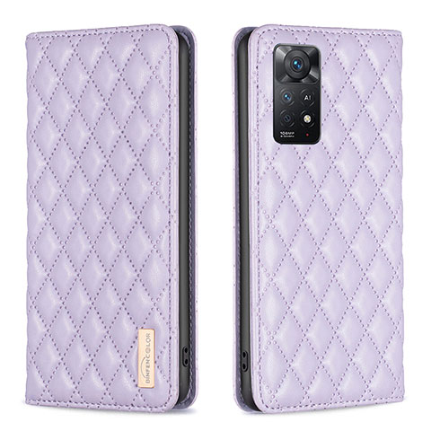 Custodia Portafoglio In Pelle Cover con Supporto B11F per Xiaomi Redmi Note 12 Pro 4G Viola