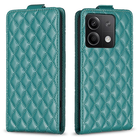 Custodia Portafoglio In Pelle Cover con Supporto B11F per Xiaomi Redmi Note 13 5G Verde